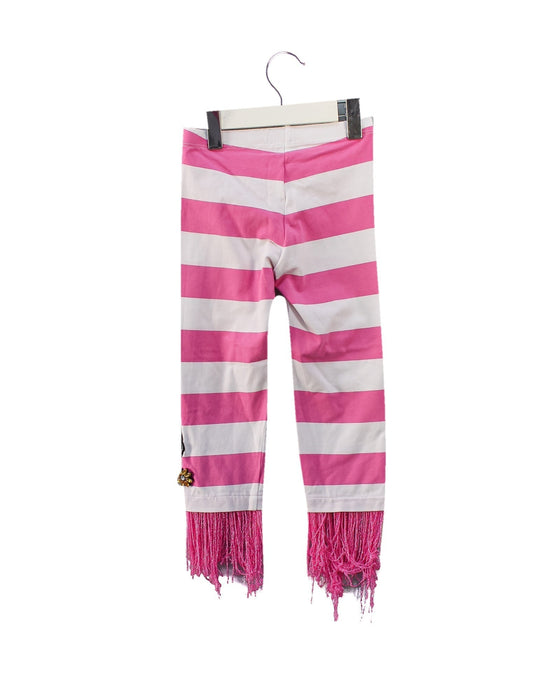 A Pink Leggings from Monnalisa in size 5T for girl. (Back View)