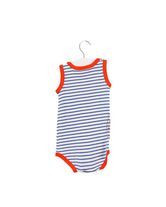 A White Sleeveless Bodysuits from Petit Bateau in size 0-3M for boy. (Back View)