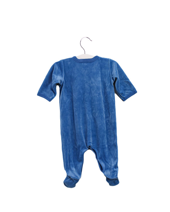 A Blue Onesies from Petit Bateau in size 0-3M for boy. (Back View)