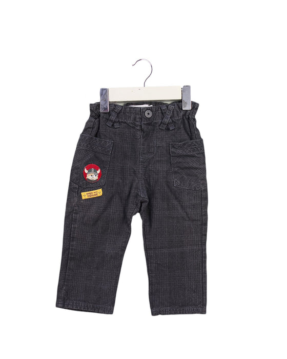 A Black Casual Pants from La Compagnie des Petits in size 6-12M for boy. (Front View)
