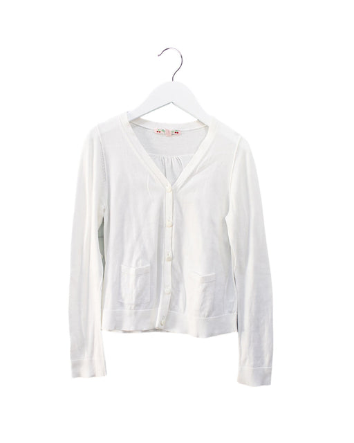 A White Cardigans from Bonpoint in size 8Y for girl. (Front View)