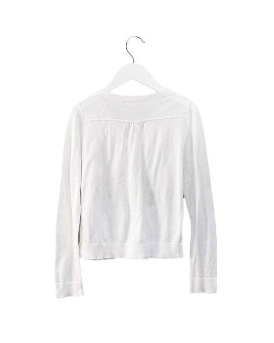 A White Cardigans from Bonpoint in size 8Y for girl. (Back View)