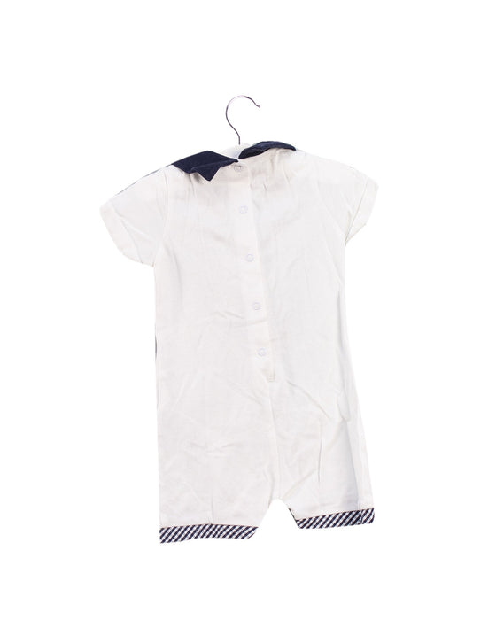 A Navy Short Sleeve Rompers from Nicholas & Bears in size 3-6M for boy. (Back View)