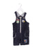 A Navy Overall Shorts from Miki House in size 18-24M for girl. (Front View)
