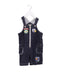 A Navy Overall Shorts from Miki House in size 18-24M for girl. (Front View)