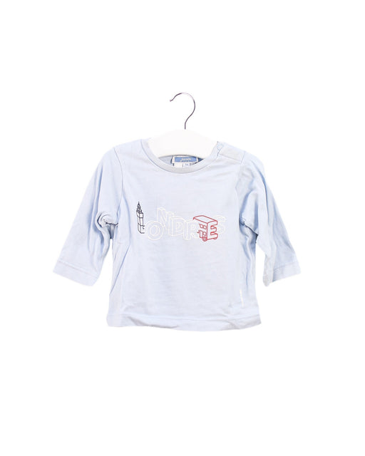 A Blue Long Sleeve Tops from Jacadi in size 3-6M for boy. (Front View)
