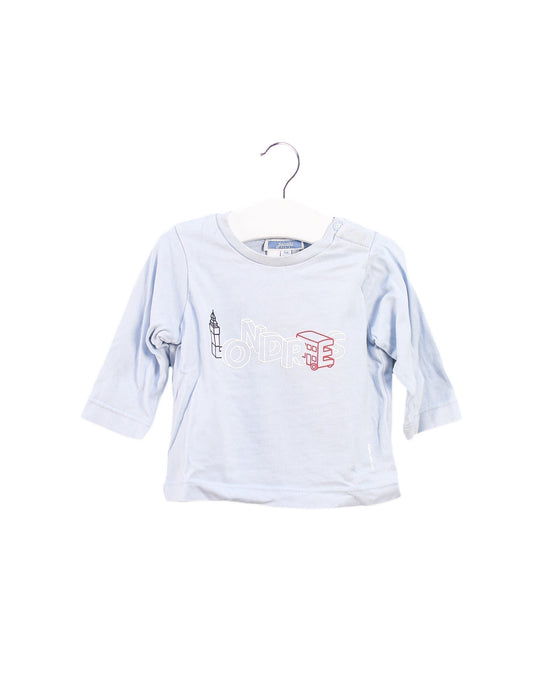 A Blue Long Sleeve Tops from Jacadi in size 3-6M for boy. (Front View)