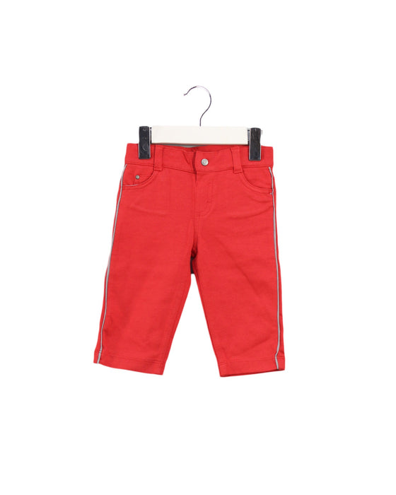 A Red Casual Pants from Petit Bateau in size 3-6M for boy. (Front View)