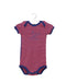 A Red Short Sleeve Bodysuits from Petit Bateau in size 3-6M for boy. (Front View)