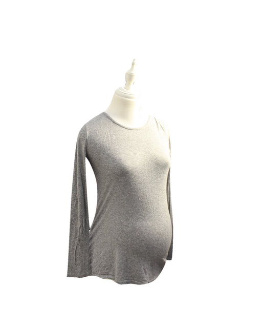 A Grey Long Sleeve Tops from Envie de Fraise in size S for maternity. (Front View)