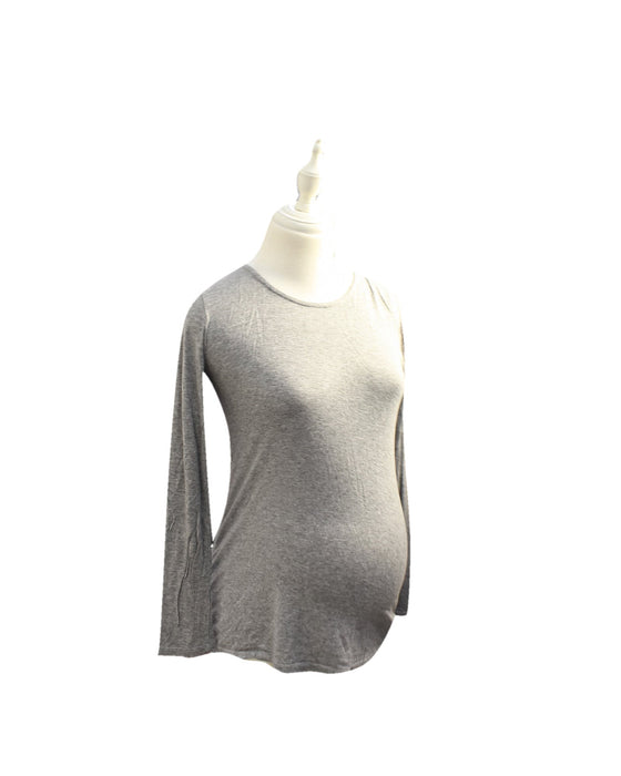 A Grey Long Sleeve Tops from Envie de Fraise in size S for maternity. (Front View)