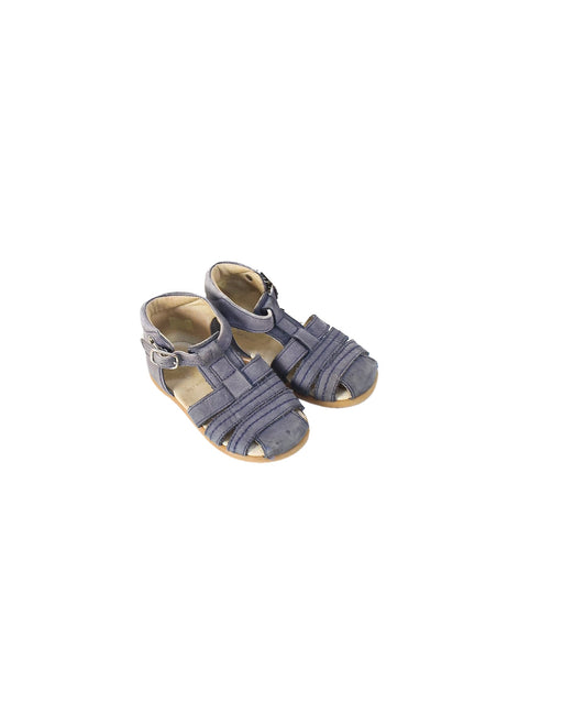 A Grey Sandals from Jacadi in size 12-18M for girl. (Front View)