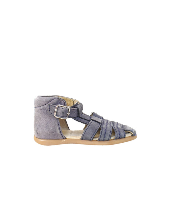 A Grey Sandals from Jacadi in size 12-18M for girl. (Back View)