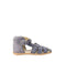 A Grey Sandals from Jacadi in size 12-18M for girl. (Back View)
