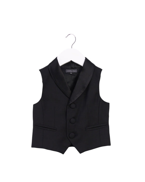 A Black Suit Vests from Nicholas & Bears in size 12-18M for boy. (Front View)