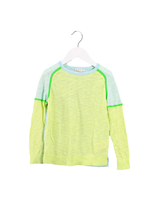 A Yellow Long Sleeve Tops from Crewcuts in size 4T for girl. (Front View)