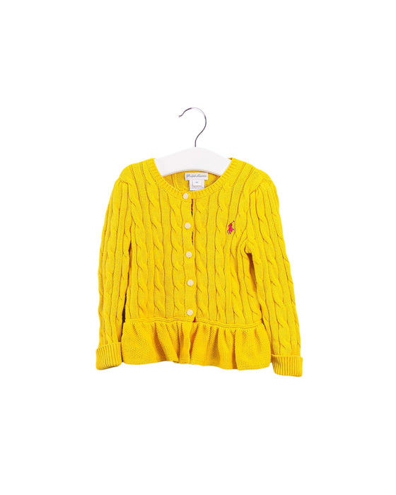 A Yellow Cardigans from Ralph Lauren in size 12-18M for girl. (Front View)