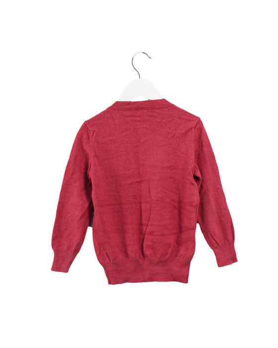A Red Knit Sweaters from Crewcuts in size 4T for girl. (Back View)