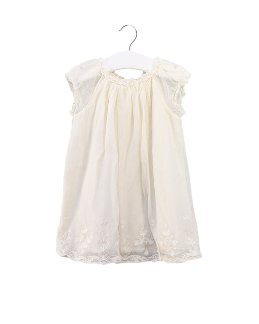 A Ivory Short Sleeve Dresses from Bonpoint in size 6-12M for girl. (Front View)