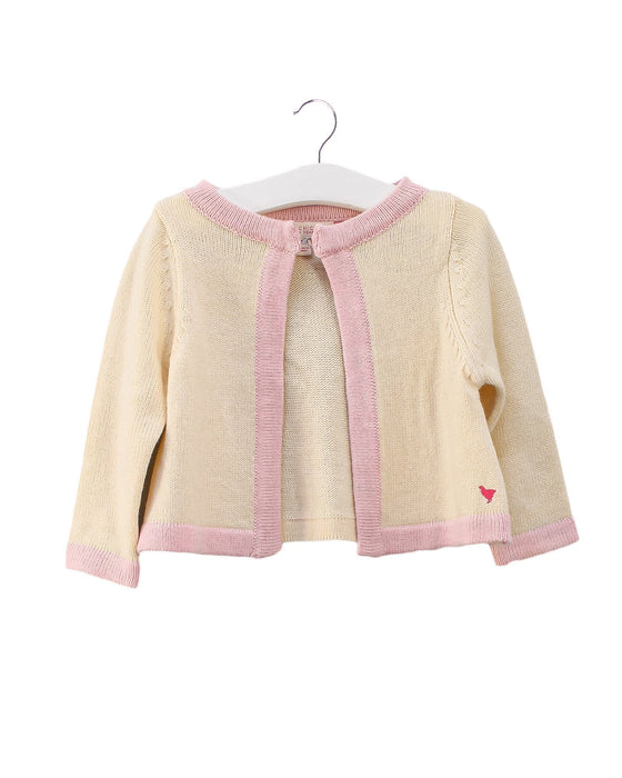 A Pink Cardigans from Pink Chicken in size 6-12M for girl. (Front View)