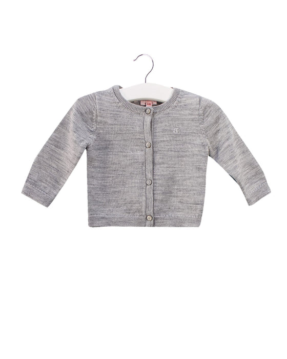 A Grey Cardigans from Bonpoint in size 3-6M for girl. (Front View)