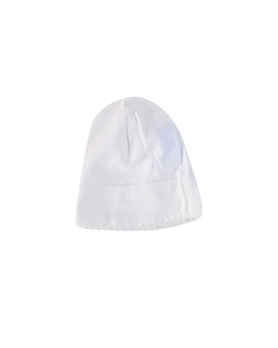 A White Beanies from Pixie Lily in size 0-3M for girl. (Front View)
