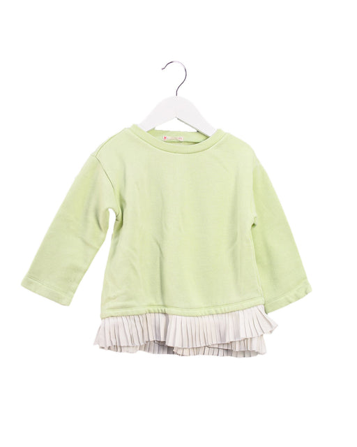 A Green Crewneck Sweatshirts from Crewcuts in size 4T for girl. (Front View)