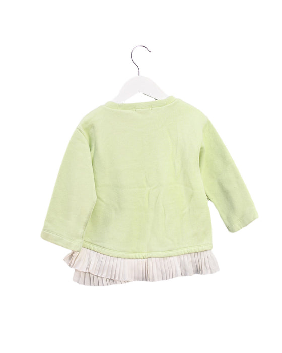 A Green Crewneck Sweatshirts from Crewcuts in size 4T for girl. (Back View)