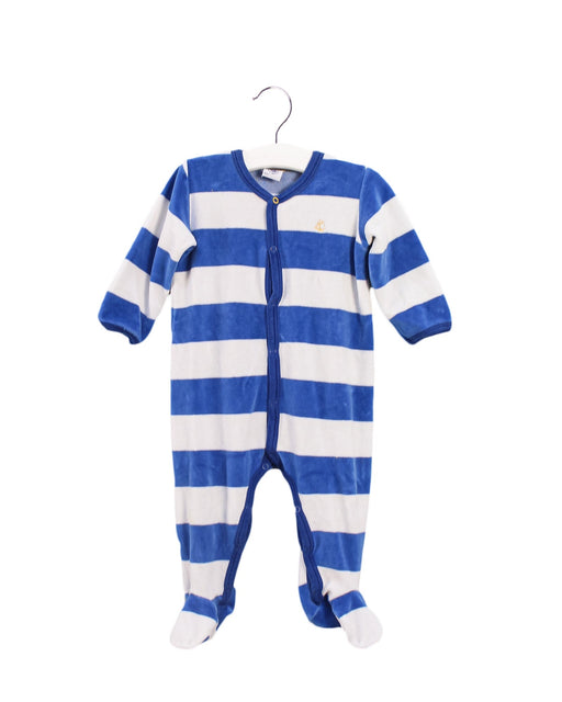 A Blue Onesies from Petit Bateau in size 6-12M for boy. (Front View)