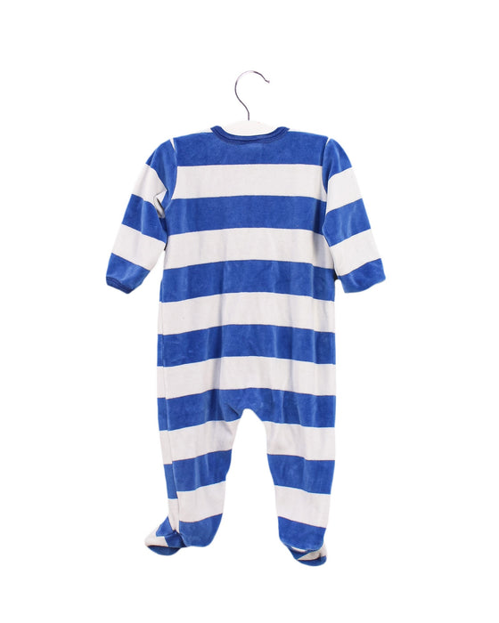 A Blue Onesies from Petit Bateau in size 6-12M for boy. (Back View)
