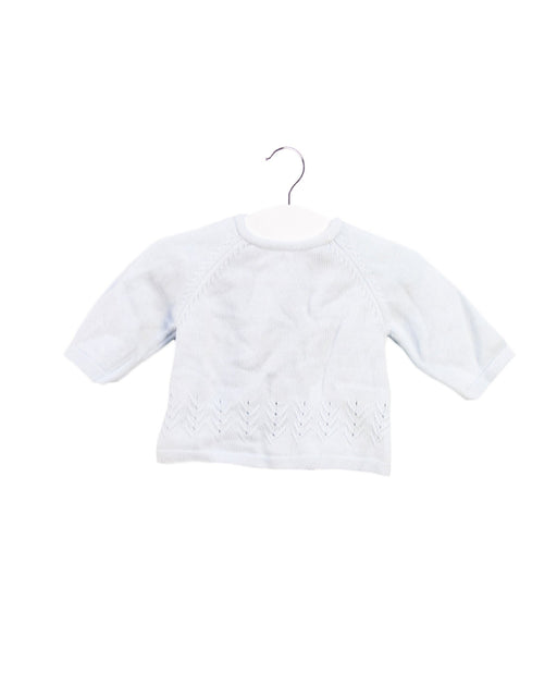A Blue Knit Sweaters from dulces in size 0-3M for girl. (Front View)