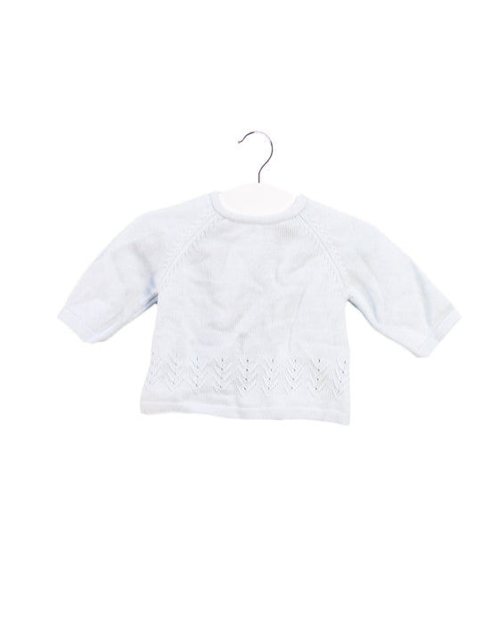 A Blue Knit Sweaters from dulces in size 0-3M for girl. (Front View)