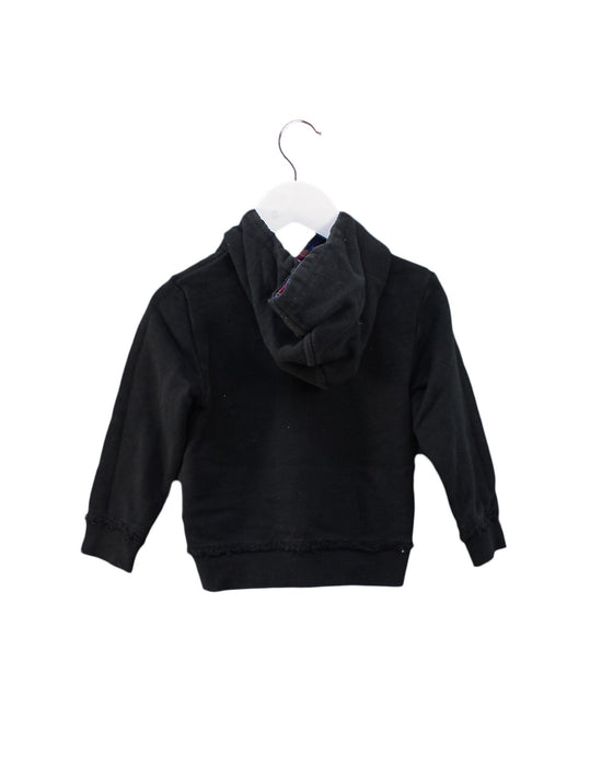 A Black Sweatshirts from La Compagnie des Petits in size 2T for boy. (Back View)