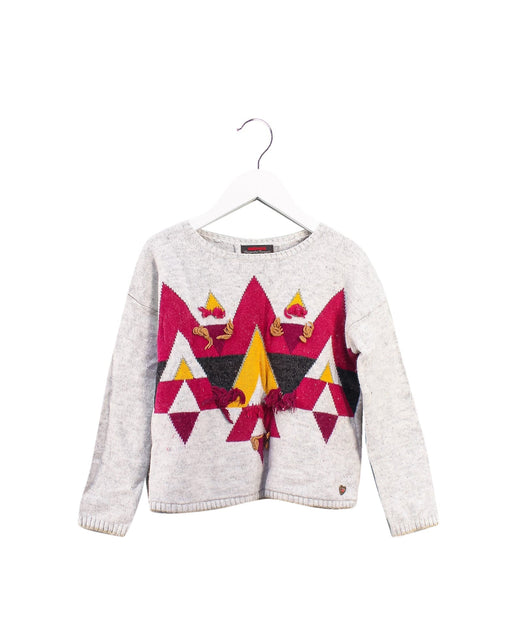 A Grey Knit Sweaters from Catimini in size 4T for girl. (Front View)