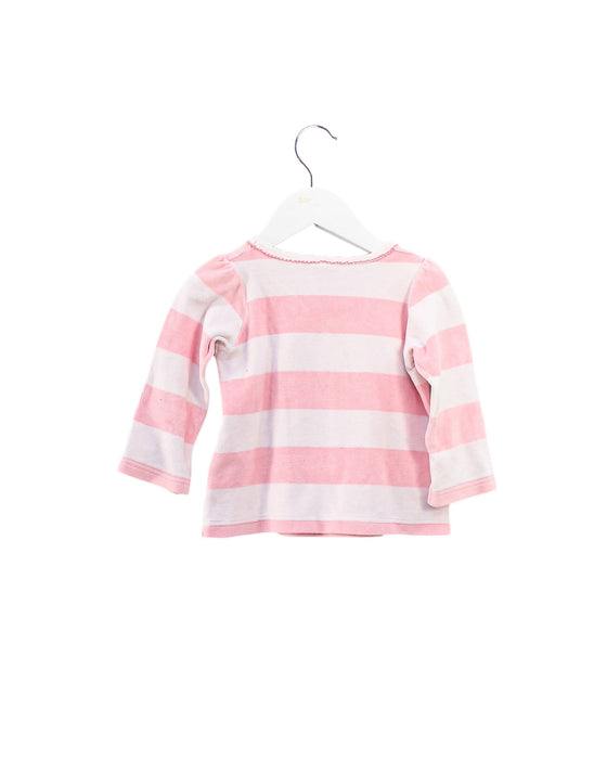A Pink Long Sleeve Tops from Petit Bateau in size 2T for girl. (Back View)
