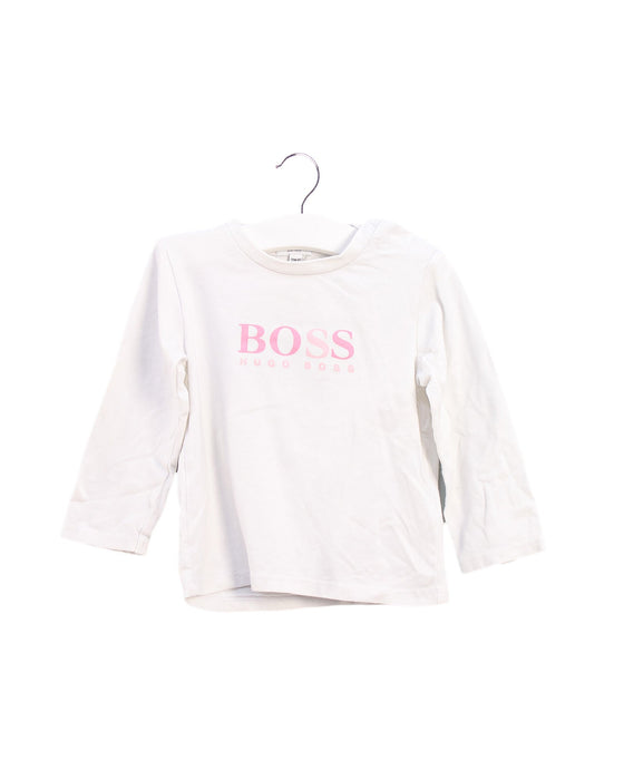 A White Long Sleeve Tops from Boss in size 12-18M for girl. (Front View)