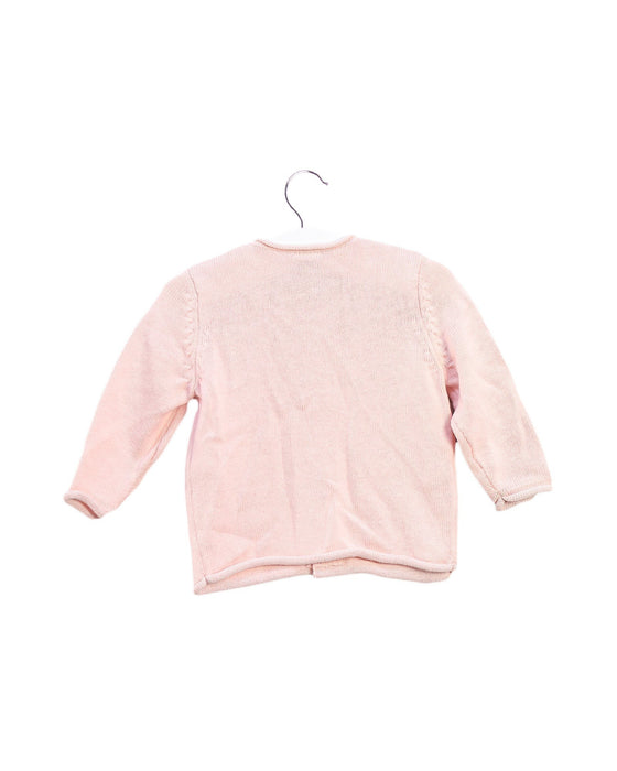 A Pink Cardigans from Petit Bateau in size 3-6M for girl. (Back View)