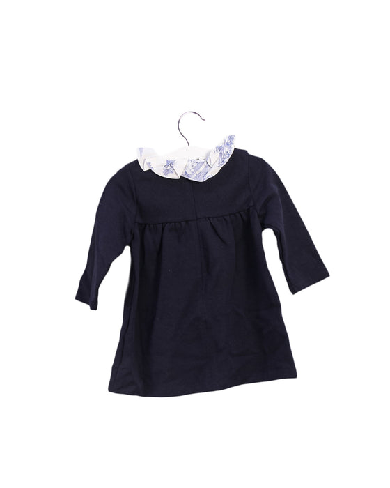 A Navy Long Sleeve Dresses from Chloe in size 6-12M for girl. (Back View)