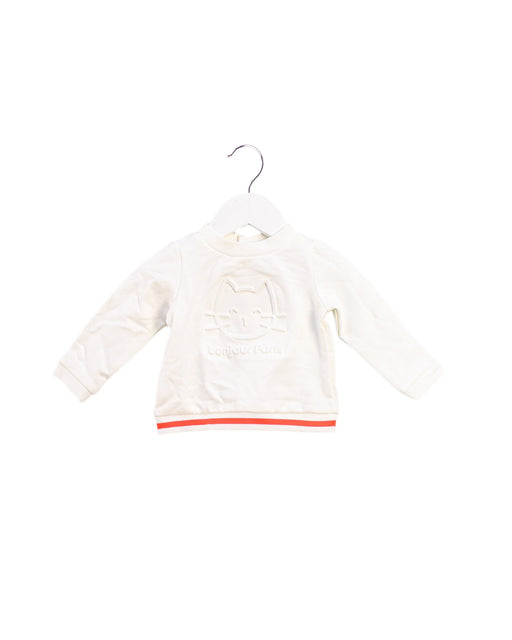 A Ivory Crewneck Sweatshirts from Jacadi in size 6-12M for girl. (Front View)