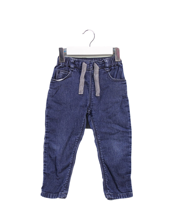 A Navy Casual Pants from Petit Bateau in size 12-18M for boy. (Front View)