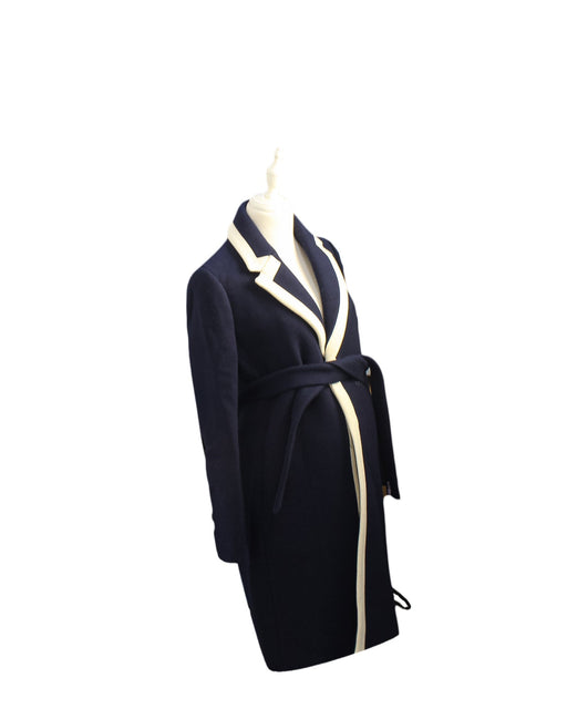A Navy Coats from J.Crew Maternity in size XXS for maternity. (Front View)