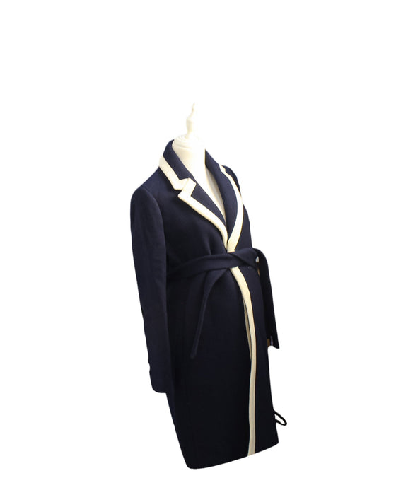 A Navy Coats from J.Crew Maternity in size XXS for maternity. (Front View)