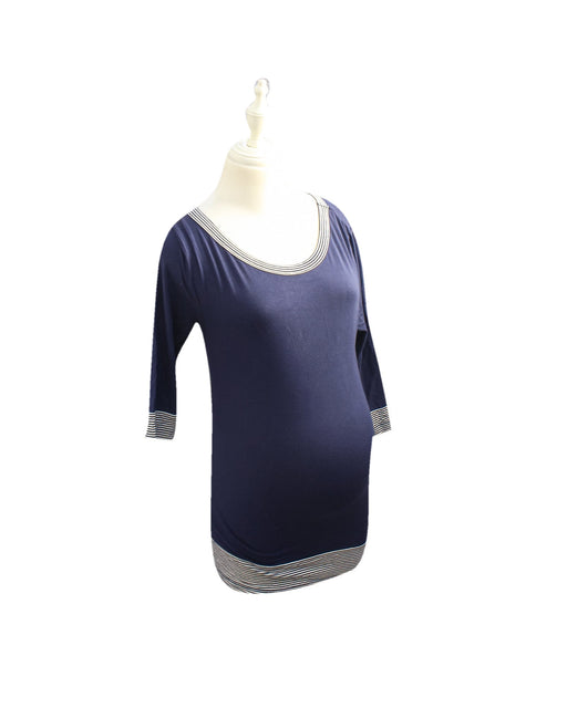 A Navy Long Sleeve Tops from Seraphine in size XS for maternity. (Front View)