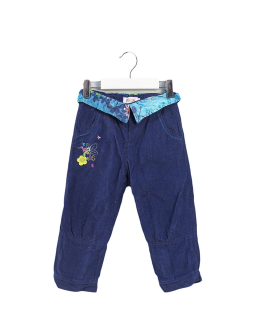 A Navy Casual Pants from La Compagnie des Petits in size 3T for girl. (Front View)