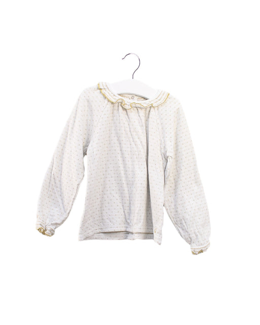 A White Long Sleeve Tops from Petit Bateau in size 3T for girl. (Front View)