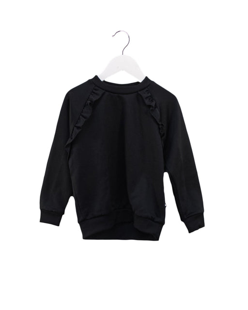 A Black Crewneck Sweatshirts from Molo in size 5T for girl. (Front View)