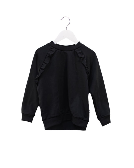 A Black Crewneck Sweatshirts from Molo in size 5T for girl. (Front View)