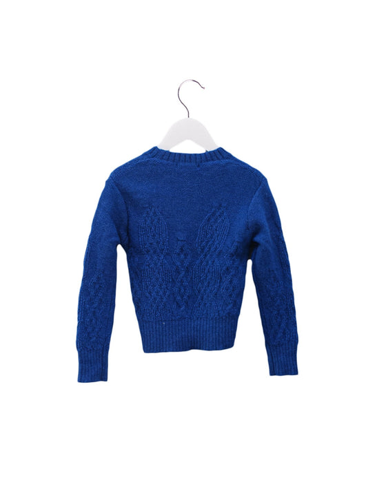 A Blue Knit Sweaters from Velveteen in size 4T for girl. (Back View)