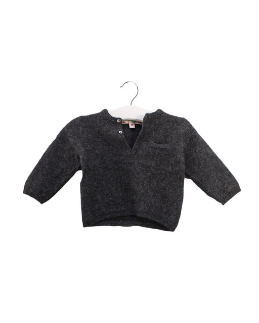 A Black Knit Sweaters from Bonpoint in size 6-12M for girl. (Front View)