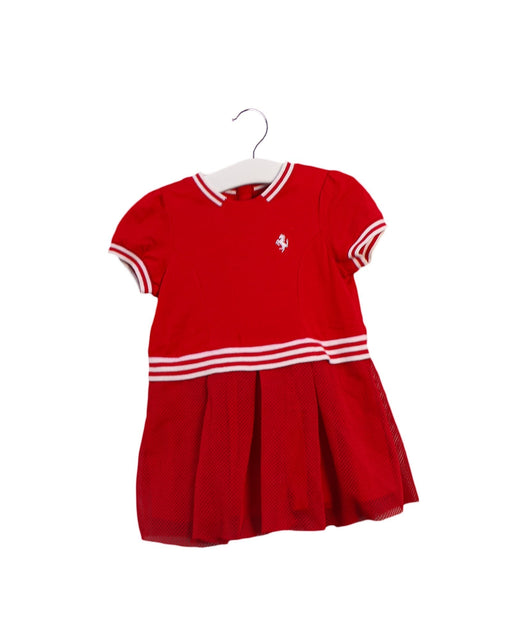 A Red Short Sleeve Dresses from Ferrari in size 6-12M for girl. (Front View)